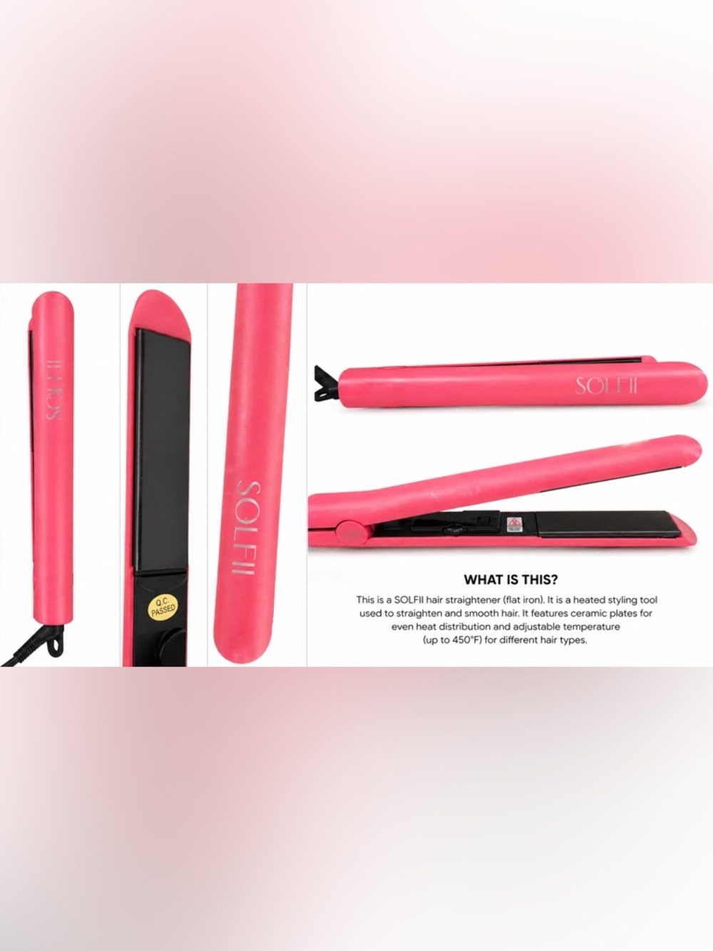 New SOLFII hair straightener (flat iron)